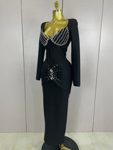 Sexy Luxury Sparkly Beading Bandage Long Sleeve Bodycon Dress   2025 New Women Celebrity Party Elegant Evening Club Pary Dresses